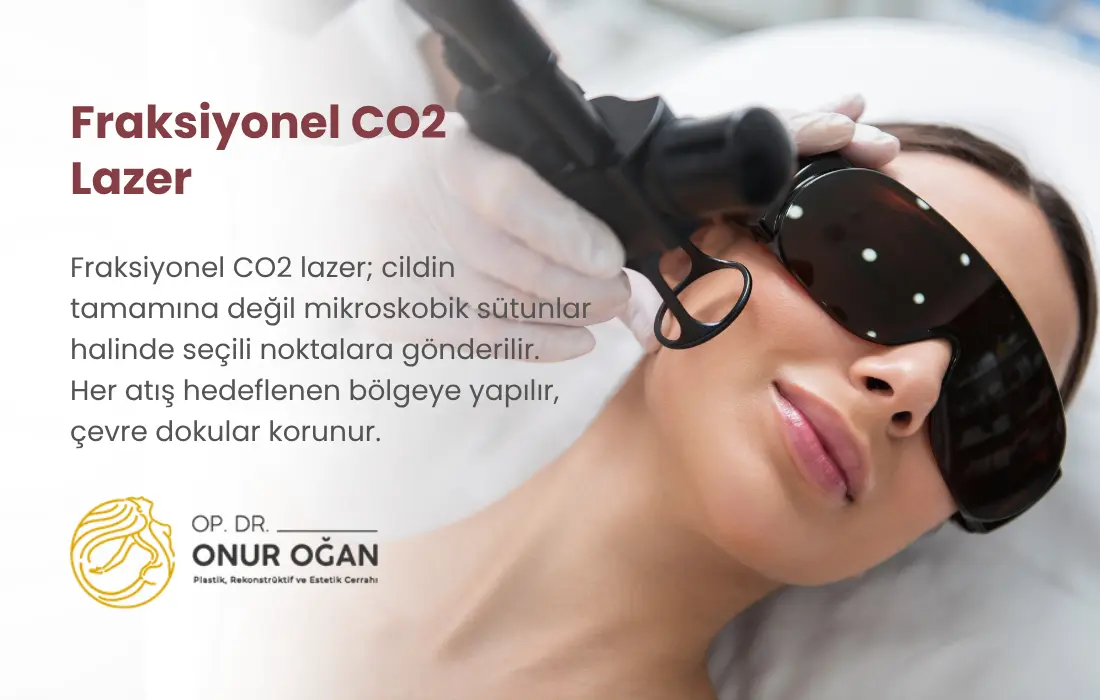 Fraksiyonel CO2 Lazer, Lazer ile Lifting, Lazer ile Kırışıklı Tedavisi, Uygulama Fiyatları Antalya Op. Dr. Onur Oğan